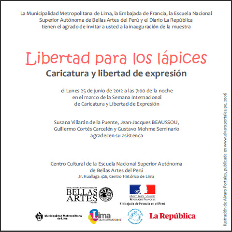 Caricaturistas internacionales debatirán en Lima sobre libertad de expresión
