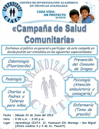 CIATA: Campaña de Salud Comunitaria