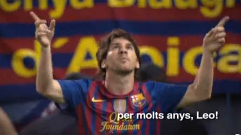 [VIDEO] Barcelona homenajea a Lionel Messi por su cumpleaños