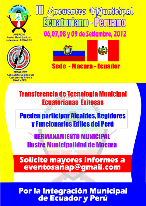 Tercer Encuentro Municipal Ecuatoriano Peruano