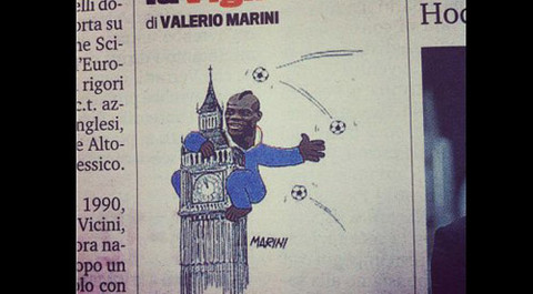 [FOTO] Esta caricatura de Mario Balotelli causó gran polémica en el mundo