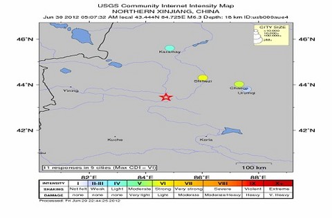 Sismo de 6,3 grados se registró en China