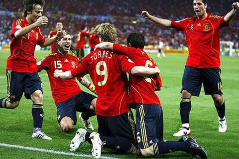 España logra la mayor goleada en las finales de la Eurocopa