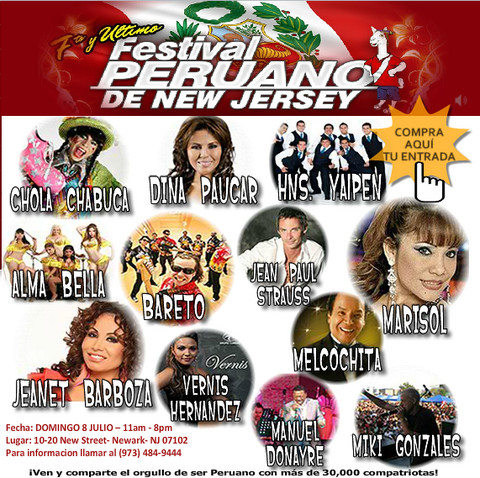 Festival Peruano de Nueva Jersey: Hermanos Yaipén, Dina Paúcar, Marisol, Bareto, Miki Gonzáles este domingo 8 de julio