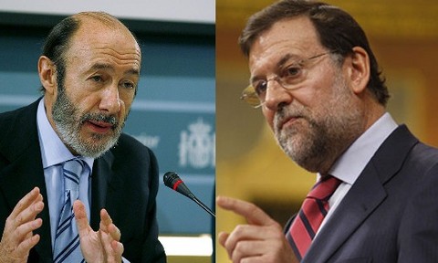 España: Rajoy y Rubalcaba sostienen su primera cita institucional