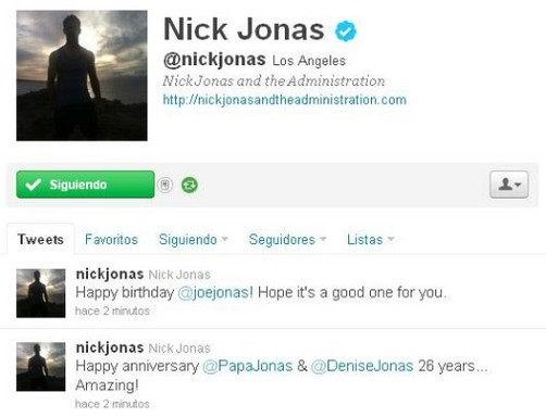 Nick Jonas saluda a Joe por su cumpleaños