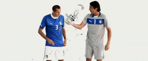 Italia lucirá nueva camiseta para la Eurocopa 2012