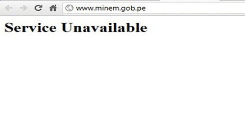 Anonymous  inhabilita página del Ministerio de Energía y Minas
