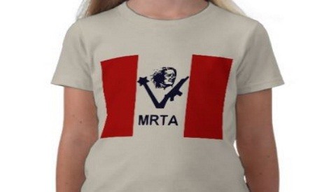 Polos con logos del MRTA se venden por Internet
