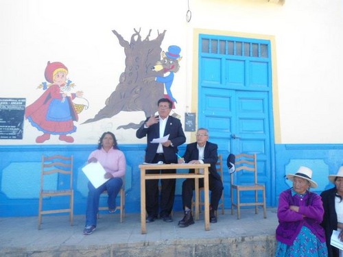 Alcalde provincial de Pallasca realizó reunión informativa con mínima cantidad de población en el distrito de Pallasca