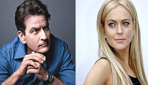 Lindsay Lohan y Charlie Sheen una pareja ardiente