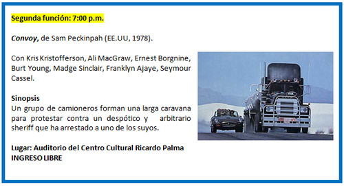 [Miraflores] Agenda Cultural de la Semana: Culmina el ciclo de cine recordando a Ernest Borgnine (Segunda función, Lunes 27 de agosto)