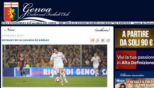 Confirmado: Juan Vargas fichará por el Génova de Italia