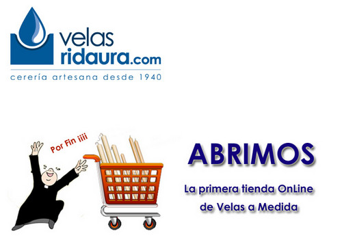 [España] Velas Ridaura: Abrimos la primera tienda Online de VELAS A MEDIDA