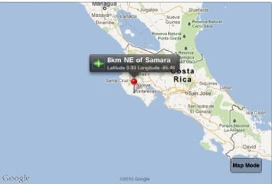 La Cruz Roja de Costa Rica ha informado que no hay personas afectadas por el sismo de 7,6