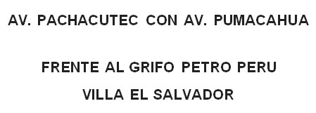 Nueva dirección de firma de Convenio Lima Sur Serenazgo Sin Fronteras: Av. Pachacutec con Av, Pumacahua (frente al Grifo Petro Perú Villa El Salvador)