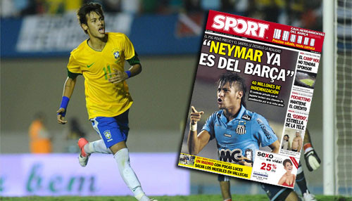 Neymar ya es jugador del Barcelona, afirma prensa española