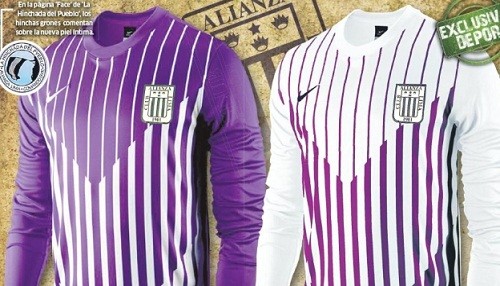 Conozca cómo será la camiseta 'blanquimorada' de Alianza Lima