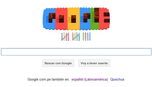 Google celebra 14 años de creación con un 'doodle' de cumpleaños