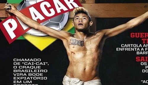'Neymar Crucificado' causa polémica en Brasil [FOTO]