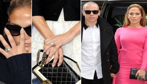 Jennifer Lopez luce anillo de compromiso