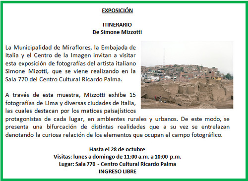 [Agenda Cultural de Miraflores] Itinerario - Simone Mizzotti - 9 de octubre de 2012