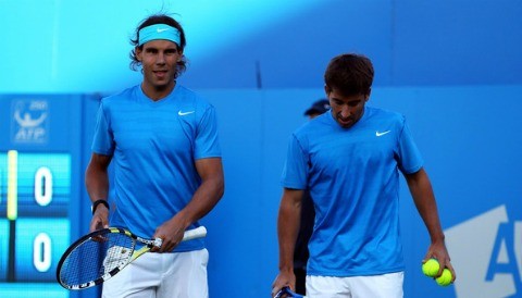 Rafael Nadal y Marc López se alistan para la final de dobles en Indian Wells