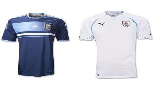 Argentina y Uruguay jugarán con camisetas alternas