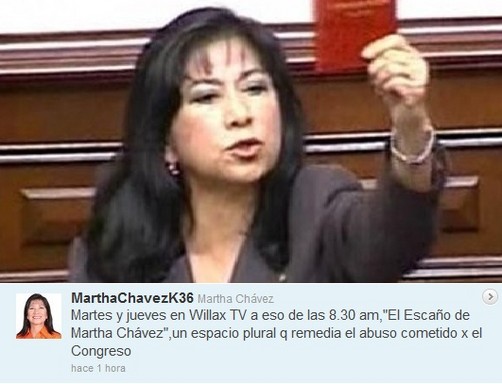 Martha Chávez tendrá un espacio propio en la televisión mientras cumple sanción