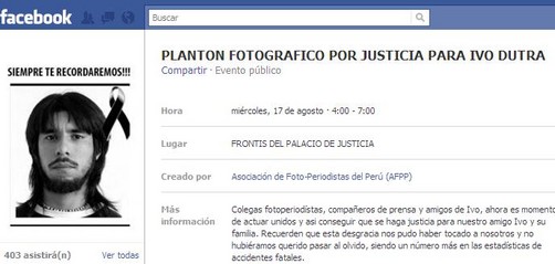 Organizan plantón por justicia para fotógrafo Ivo Dutra