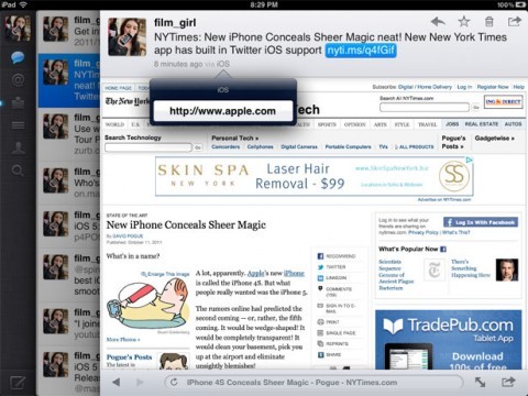 Apple: IOS 5 con Twitter mejorado
