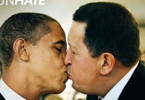 Beso entre Obama y Hugo Chávez es publicado por Benetton