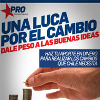 [Chile] Marco Enríquez-Ominami lanza campaña web desde Sierra Gorda, 'UNA LUCA POR EL CAMBIO: dale peso a las buenas ideas'