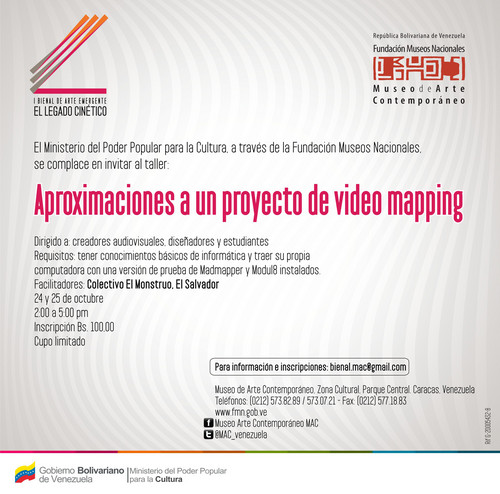 [Venezuela] Invitación a Taller Video Mapping