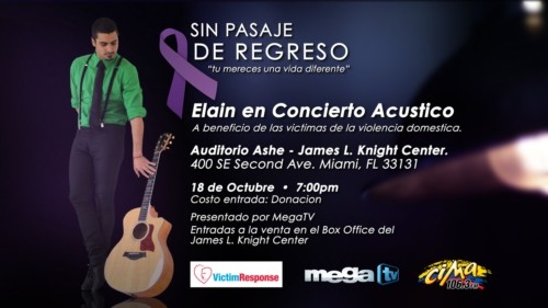 MegaTV presenta a Elain en concierto acústico a beneficio de las víctimas de Violencia Doméstica