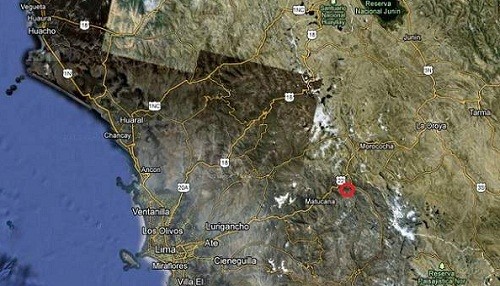 Sismos de 4.5 y 4.2 grados se registraron en Matucana esta noche