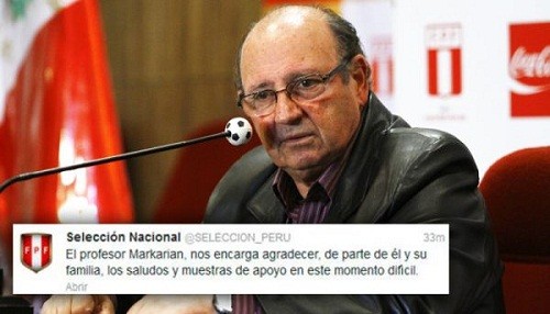 Markarián agradeció el apoyo de todos los peruanos tras el fallecimiento de su padre