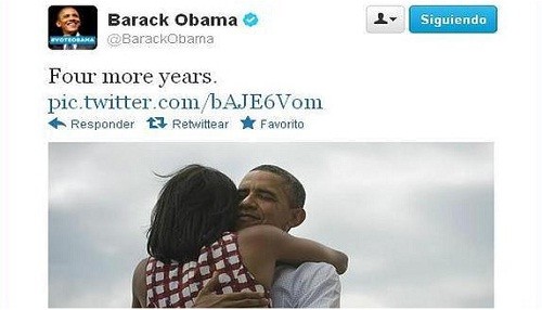 Obama agradece en Twitter ser reelegido en Estados Unidos