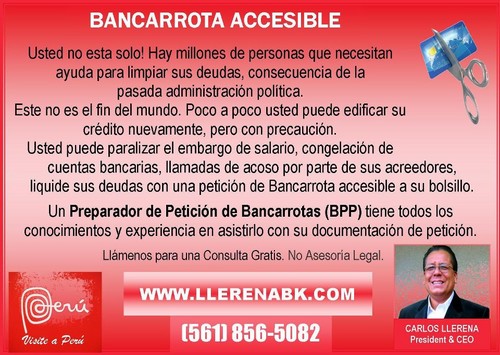 La Bancarrota Accesible: Los conocimientos y la experiencia de Carlos Llerena así lo garantiza