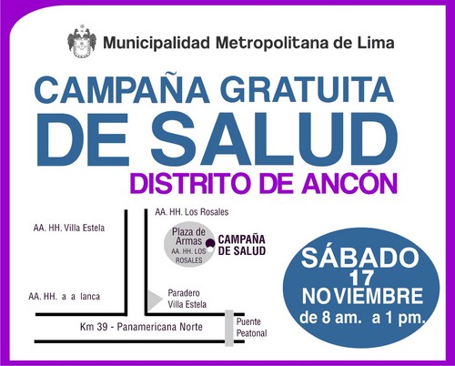 Municipalidad de Lima organiza campañas de salud en Ancón y Puente Piedra