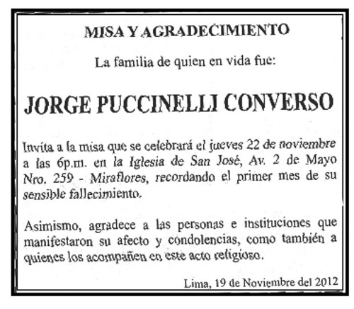 Instituto Raúl Porras Barrenechea : Jorge Puccinelli Converso