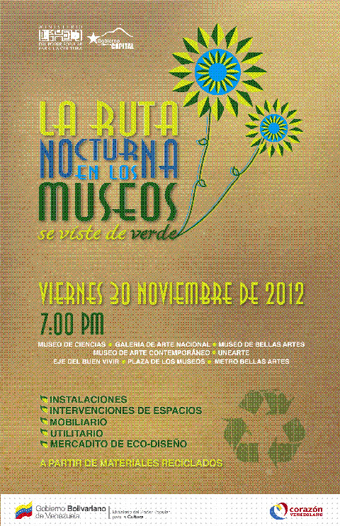 [Venezuela] Invitación ruta nocturna en los museos : Próximo viernes 30 de noviembre