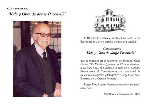 Conversatorio 'Vida y Obra de Jorge Puccinelli'