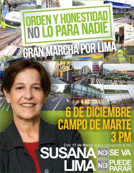 Movilización en defensa de Susana Villarán: No a la revocatoria