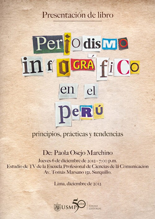 USMP presenta hoy libro Periodismo Infográfico en el Perú