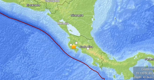 Costa Rica: temblor de 4.9 grados remece el país