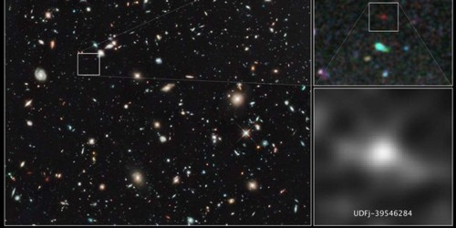 El telescopio Hubble encontró un grupo de galaxias primitivas