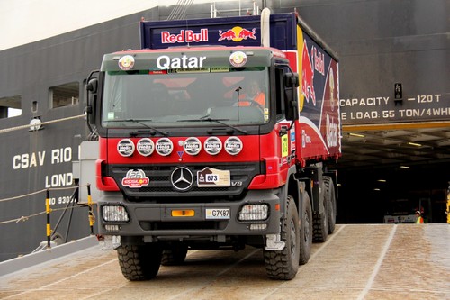 Importante flota que participará en Rally Dakar 2013 llego a APM Terminals Callao