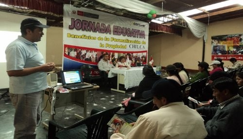 Huancayo: Pobladores de Chilca reciben información sobre Formalización de la Propiedad