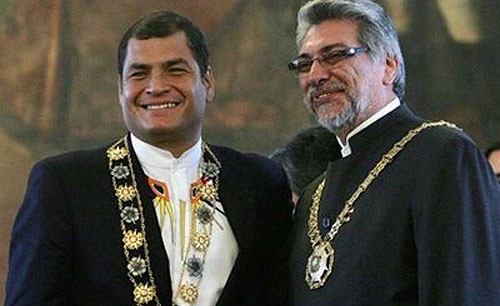 Lugo en Ecuador, como Candidato a SENADOR